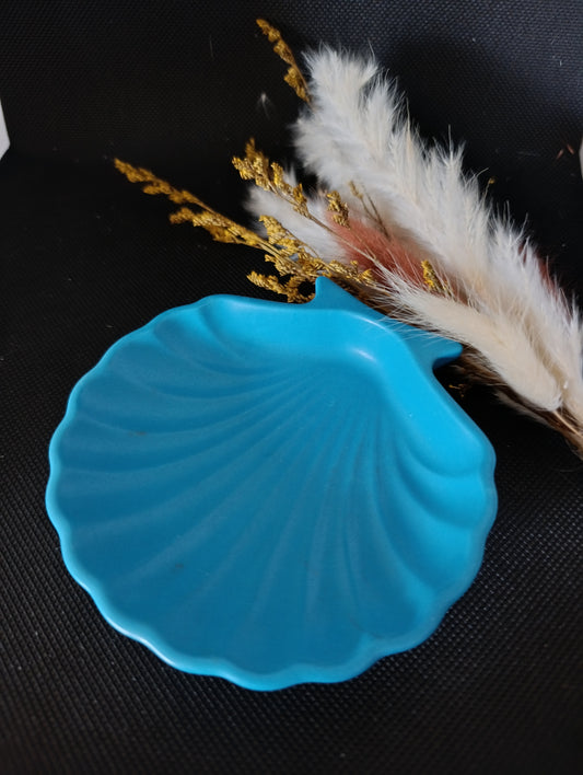 Vide poche coquillage bleu