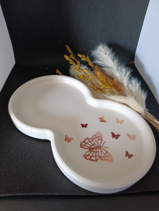 Vide poche double papillon