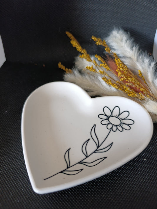Vide poche coeur pâquerette