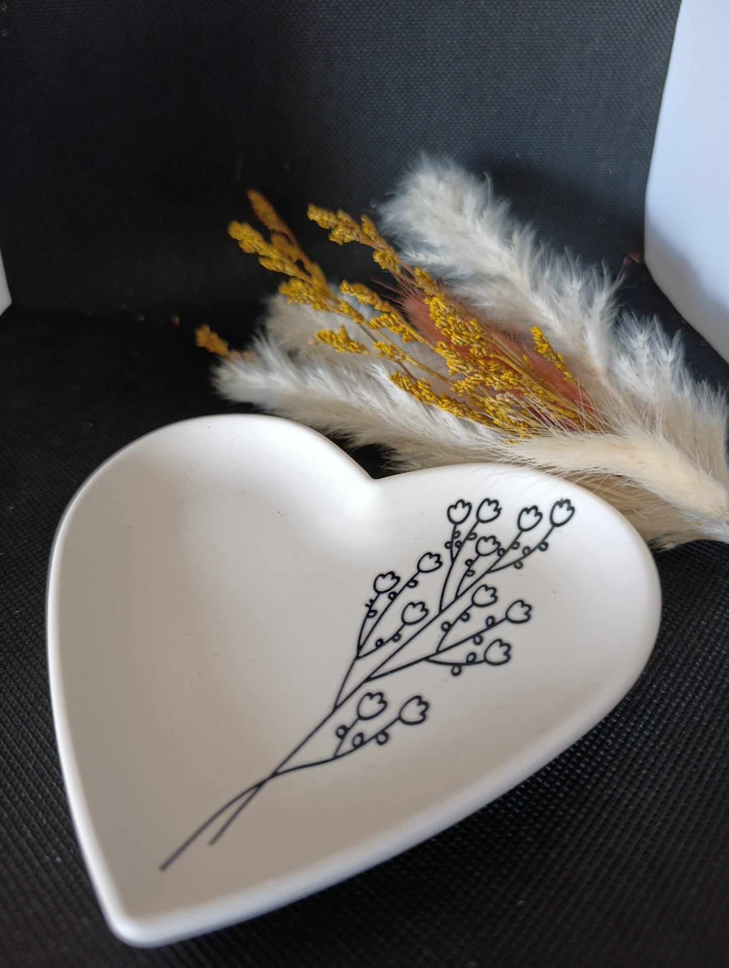 Vide poche coeur feuille