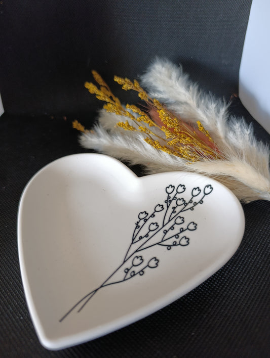 Vide poche coeur feuille