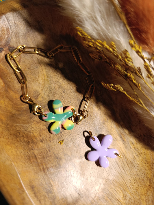 Bracelet interchangeable +une fleur