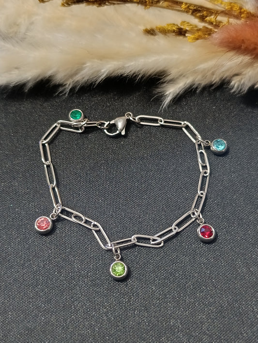 Bracelet argent perles